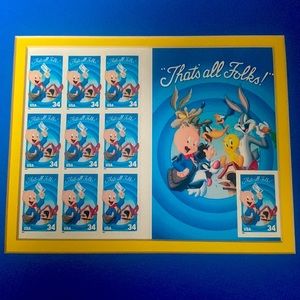 2001 34c That’s all Folks! Collectible stamps mini sheet stamps